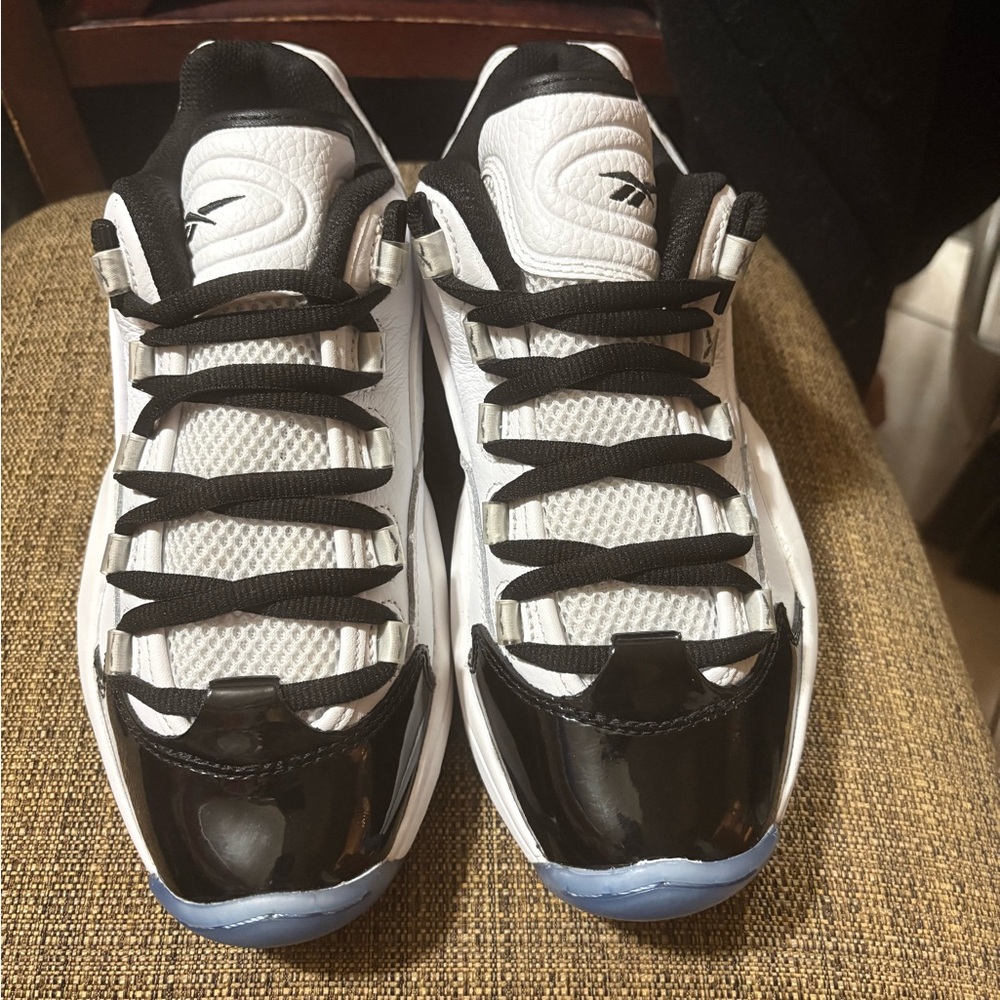 Reebok Black and White question low